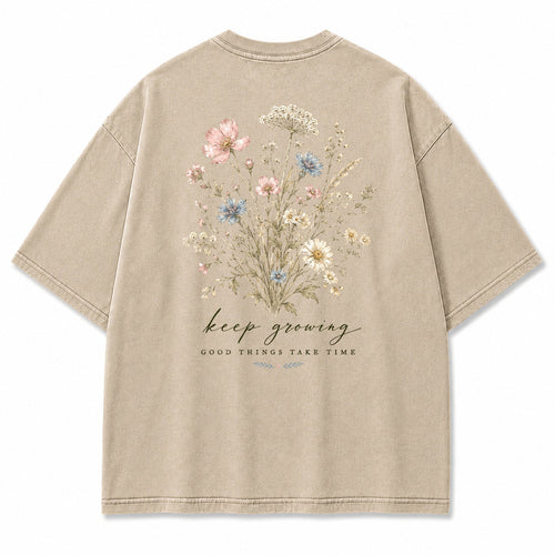 Keep Growing Floral Graphic T-Shirt