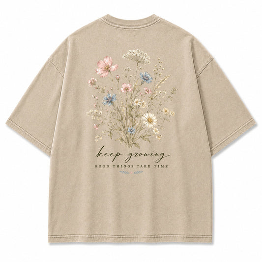 Keep Growing Floral Graphic T-Shirt