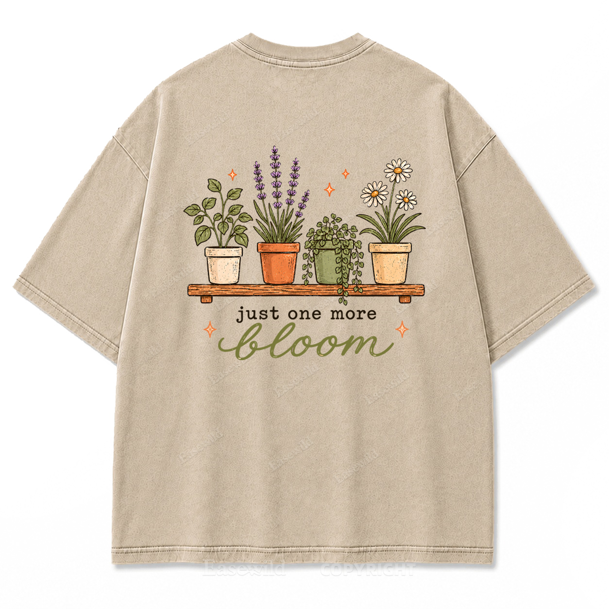 Just One More Bloom Washed Print Tee
