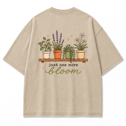 Just One More Bloom Washed Print Tee