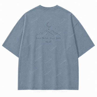 Stay Wild, Stay Soft Minimalist Mountain Tee