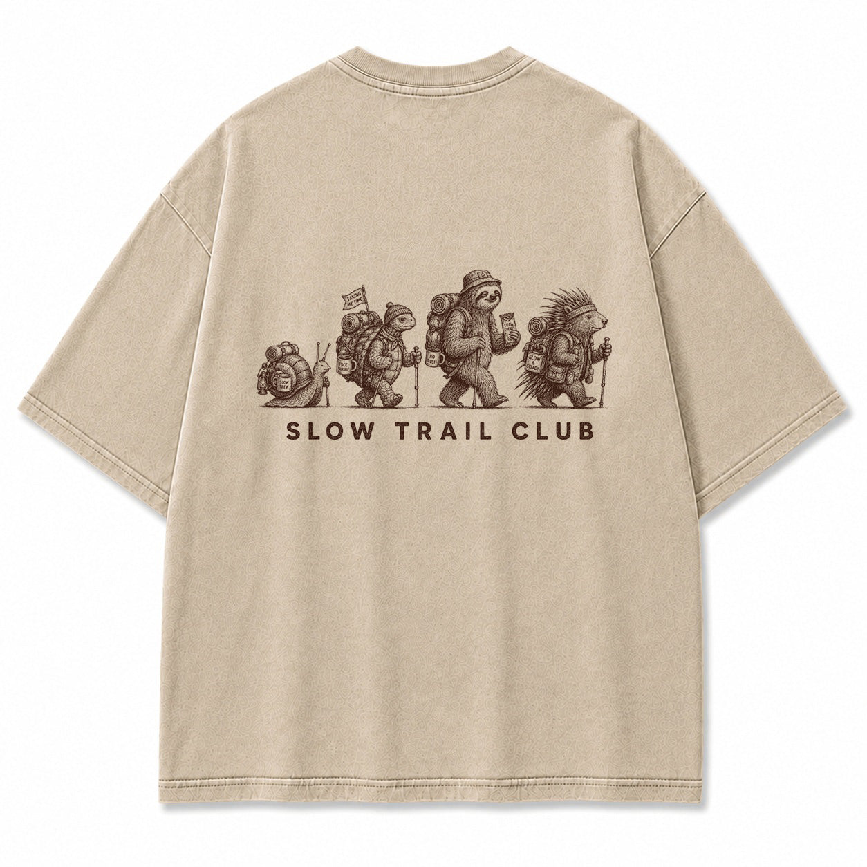 Slow Trail Club Woodland Hikers Graphic T-Shirt