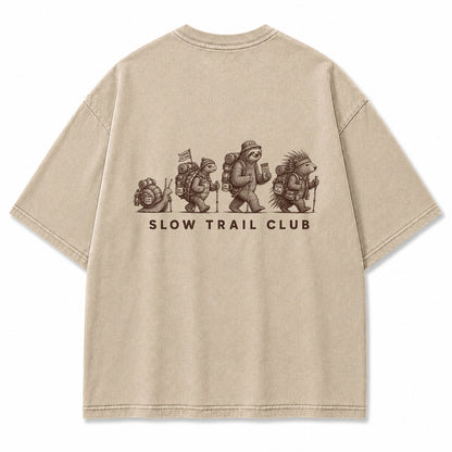 Slow Trail Club Woodland Hikers Graphic T-Shirt