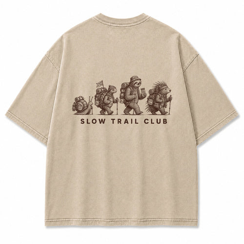 Slow Trail Club Woodland Hikers Graphic T-Shirt