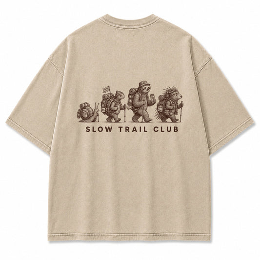 Slow Trail Club Woodland Hikers Graphic T-Shirt