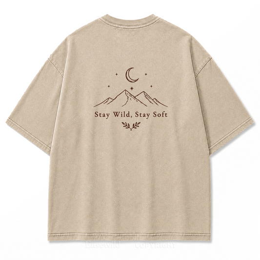 Minimalist Mountain Washed Print Tee