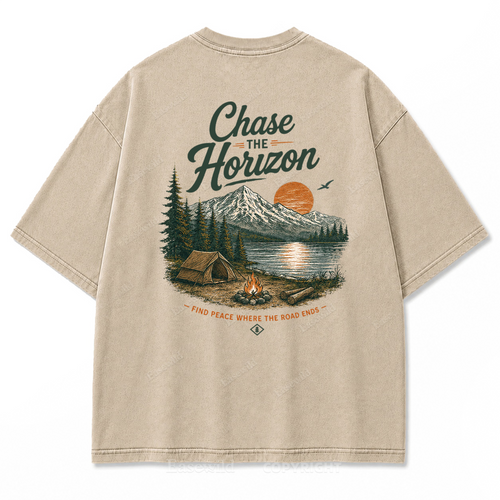 Horizon Escape See Verwaschener Print-Shirt