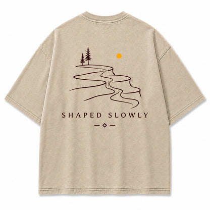 Shaped Slowly Canyon River Graphic T-Shirt