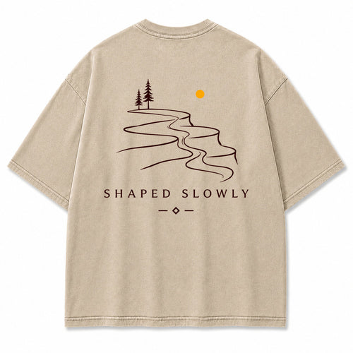 Shaped Slowly Canyon River Graphic T-Shirt