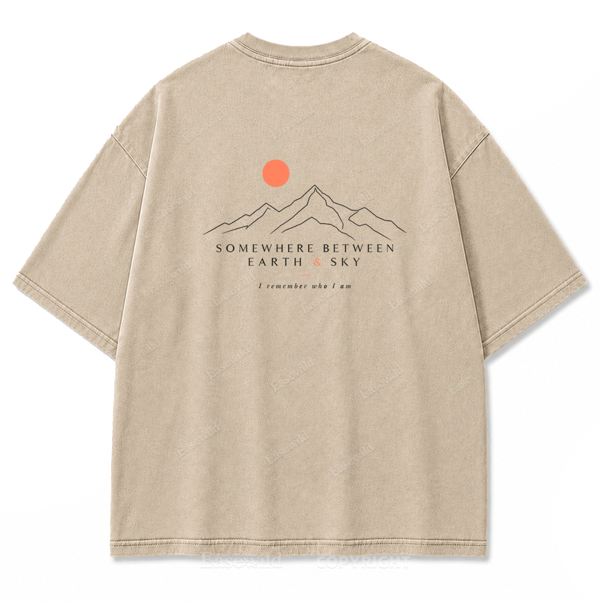 Somewhere Between Earth & Sky Washed Print T-Shirt