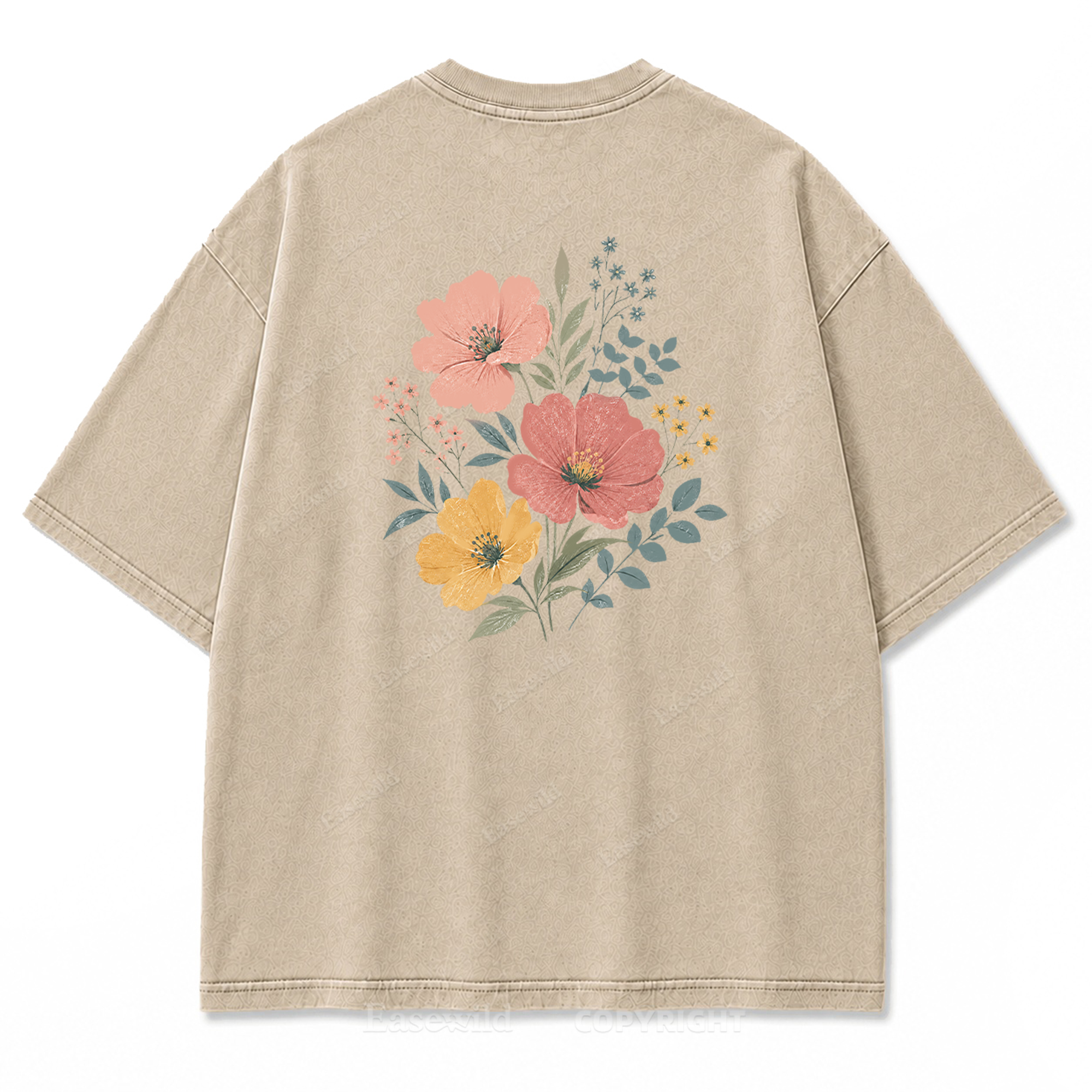 Soft Bloom Floral Washed Print Tee