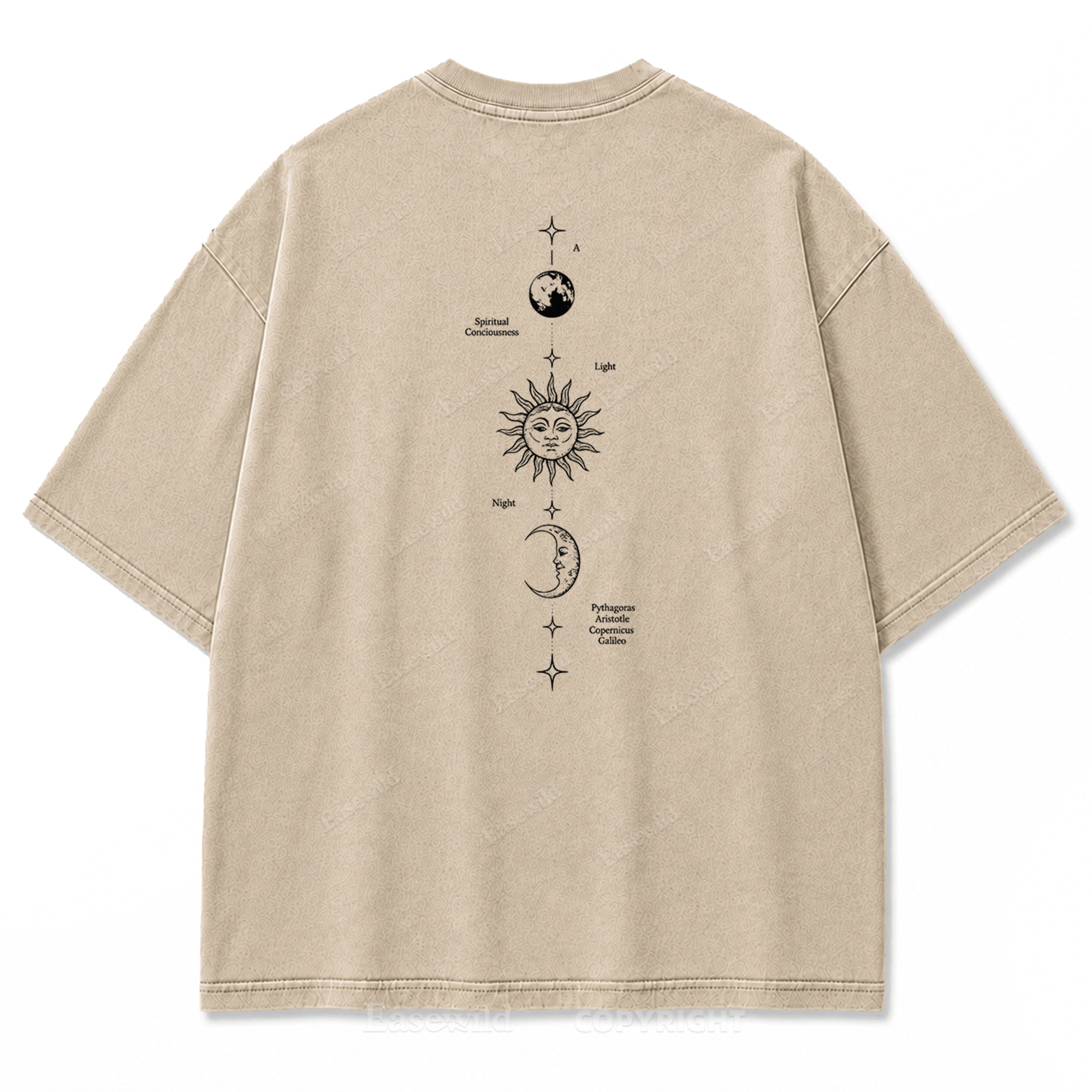 Spiritual Consciousness Sonne & Mond "Washed Print" T-Shirt