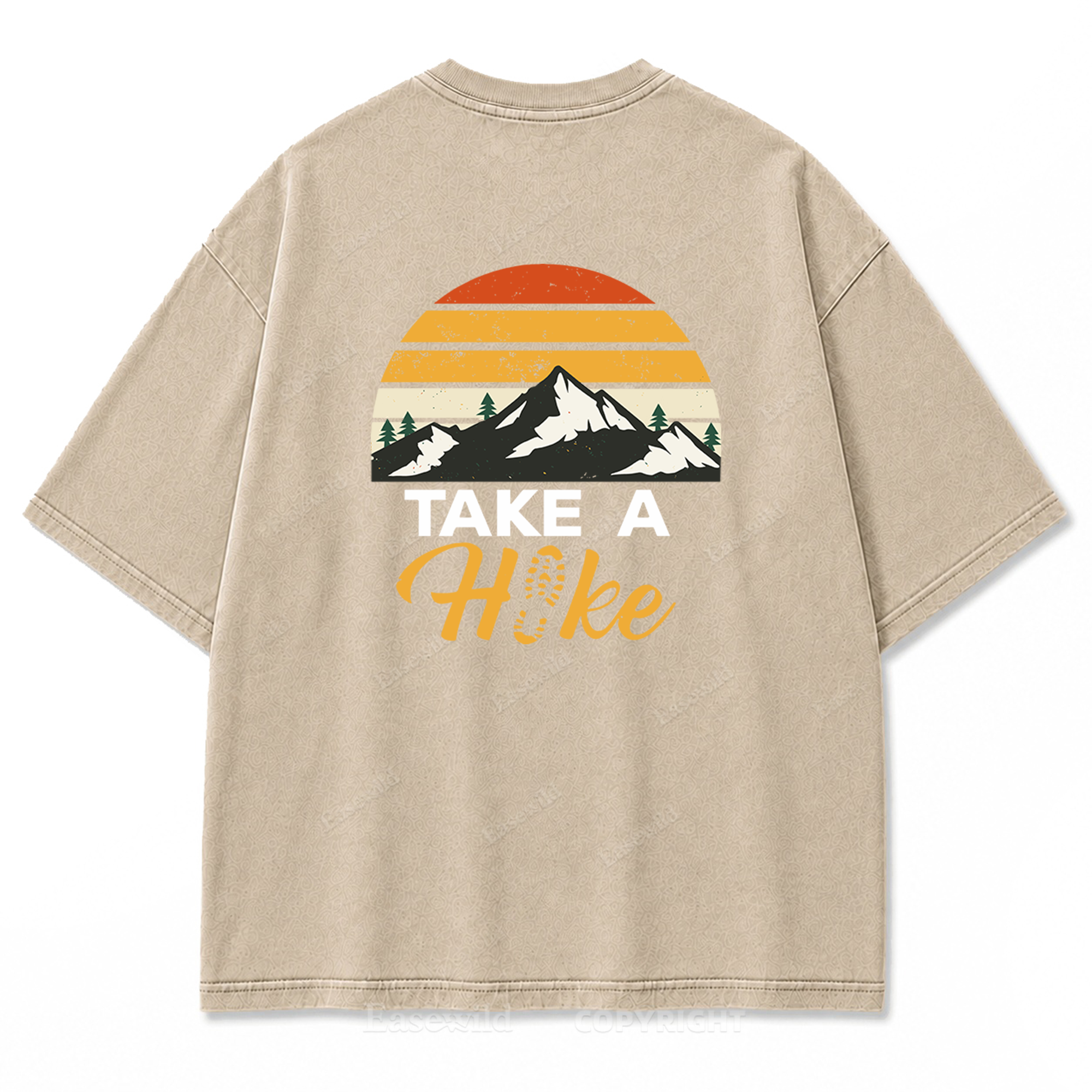 Trail Mood – Take A Hike Washed Print Tee