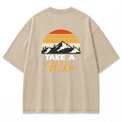 Trail Mood – Take A Hike Washed Print Tee