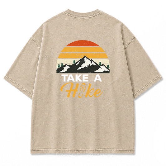 Trail Mood – Take A Hike Washed Print Tee