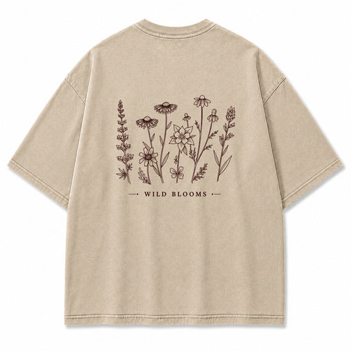 Wild Blooms Botanical Flower Graphic T-Shirt