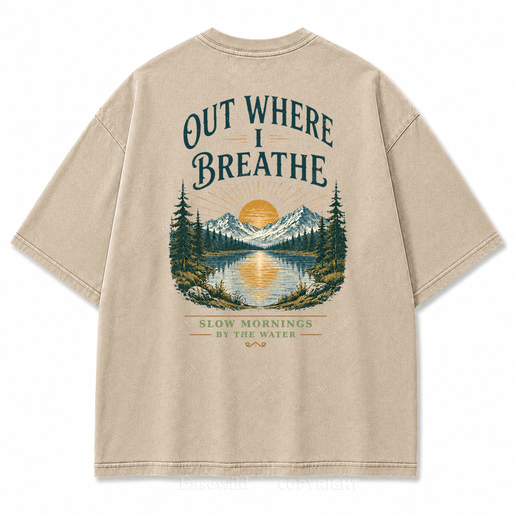 Out Where I Breathe Washed Back Print Tee