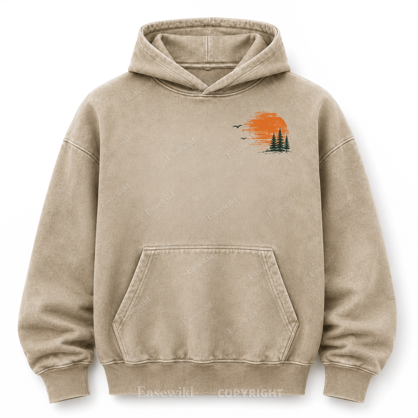 Somewhere Between Lost & Free Washed Graphic Hoodie