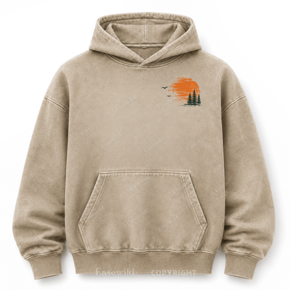 Somewhere Between Lost & Free Washed Graphic Hoodie