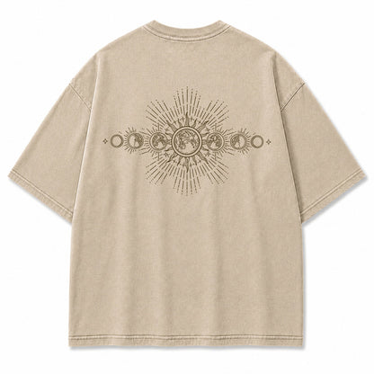 Solar Lunar Cycle Celestial Graphic T-Shirt