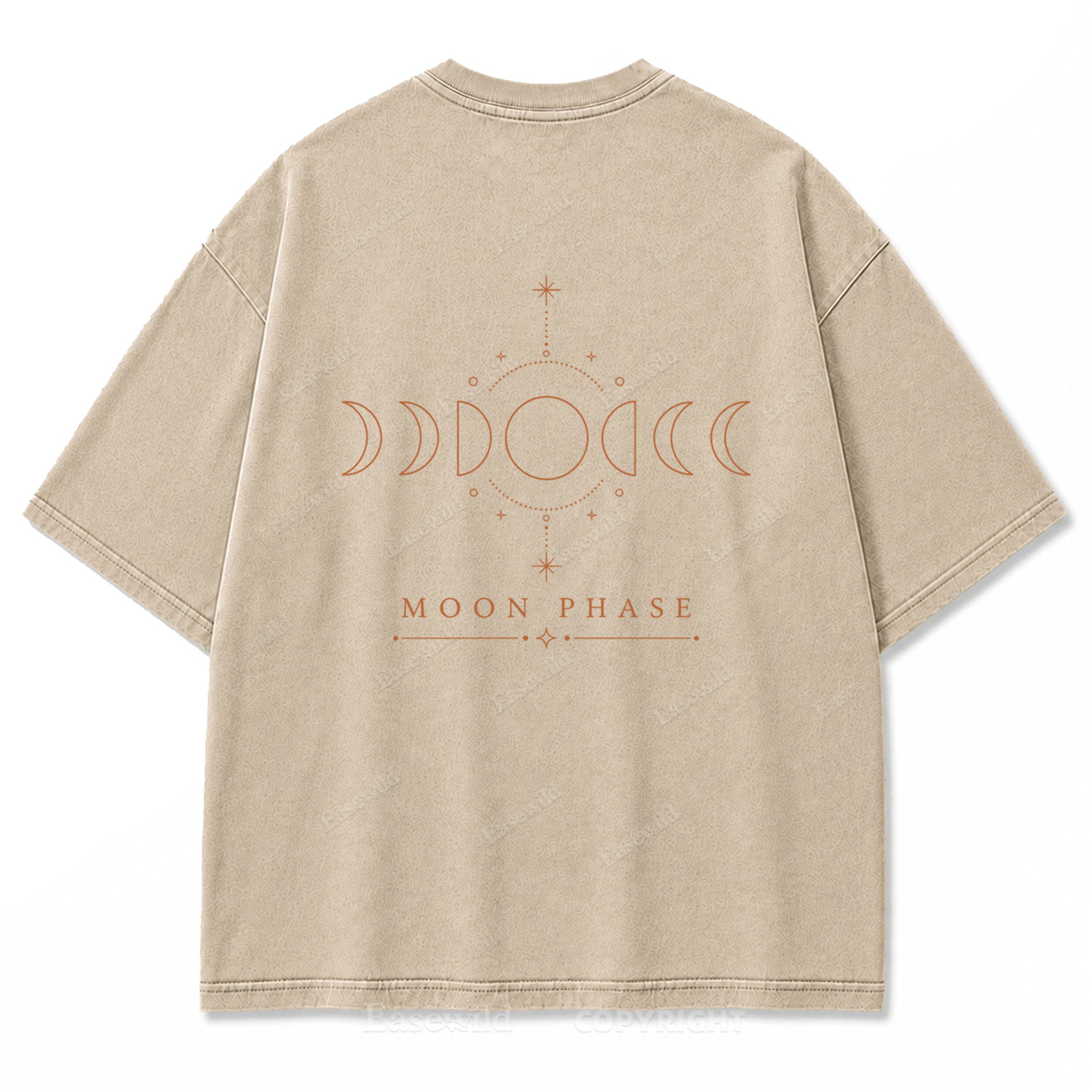 Moon Phase Minimal Washed Print Tee
