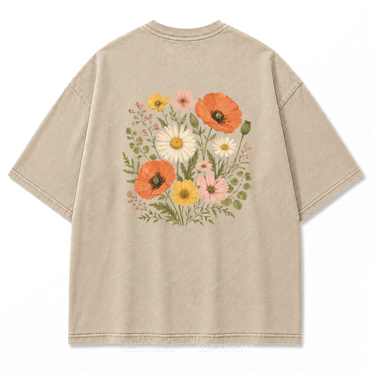 Wildflower Bouquet Washed Print Tee