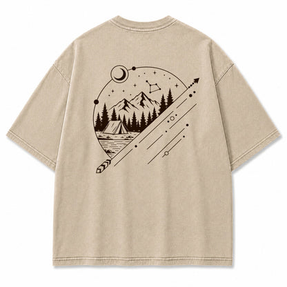 Celestial Mountain Camp Graphic T-Shirt