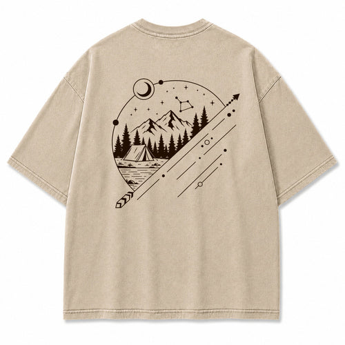 Celestial Mountain Camp Graphic T-Shirt