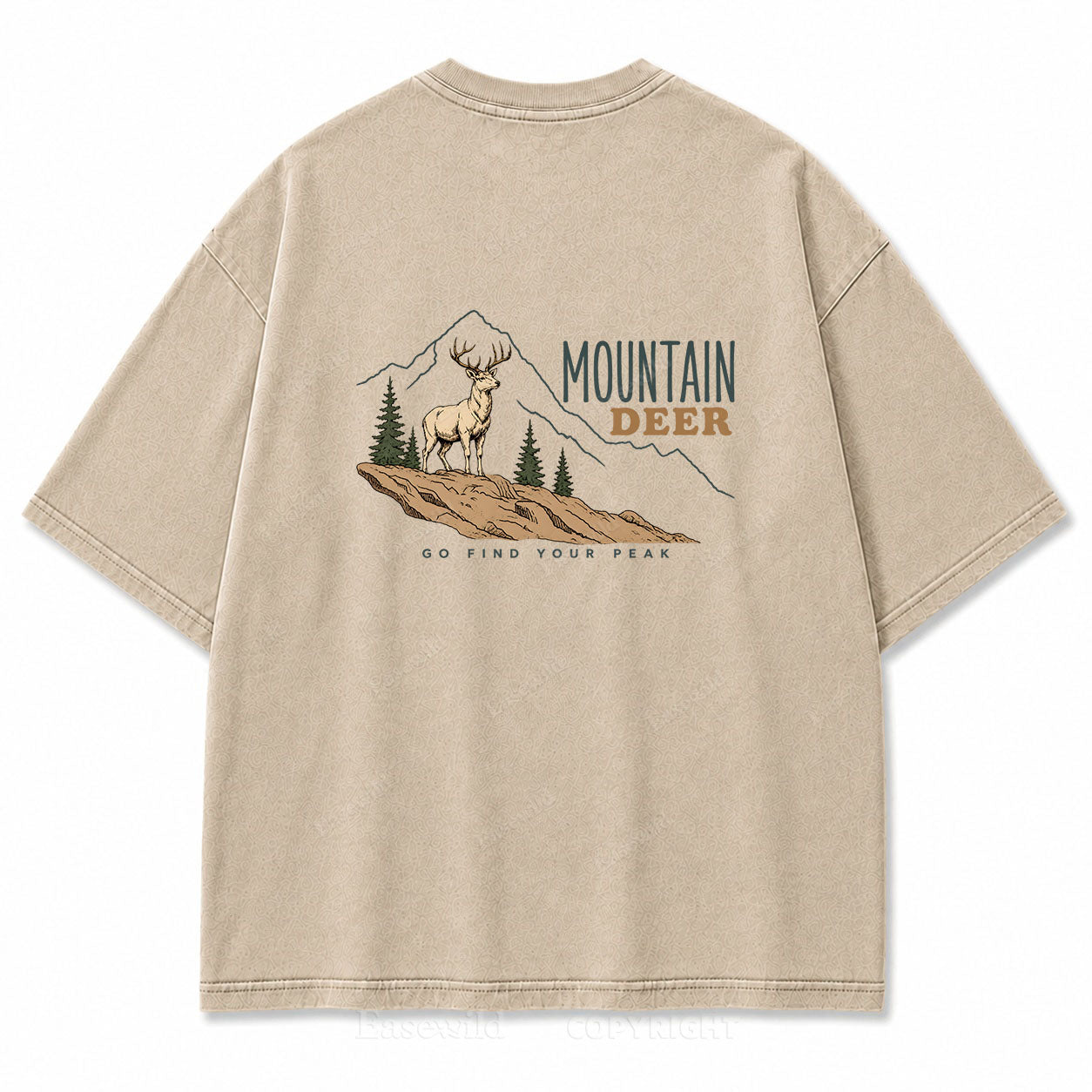 Go Find Your Peak Washed Print Tee