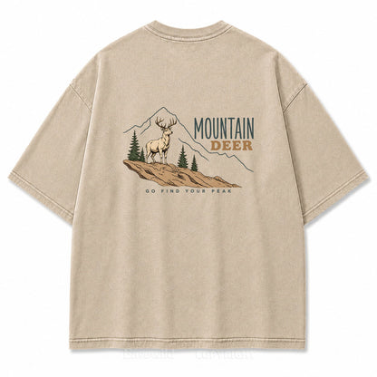 Go Find Your Peak Washed Print Tee