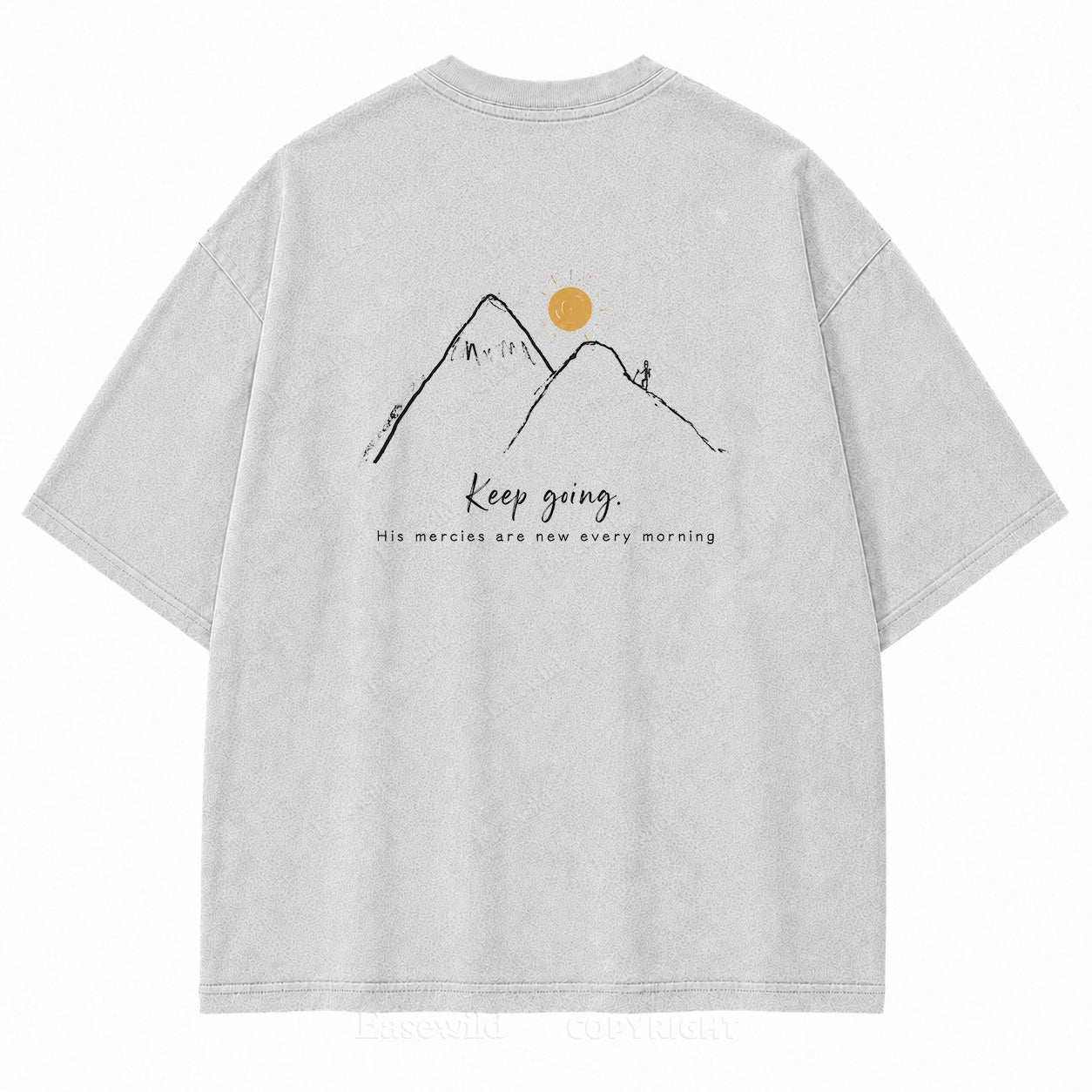 Keep Going Mountain Washed Back Print Tee