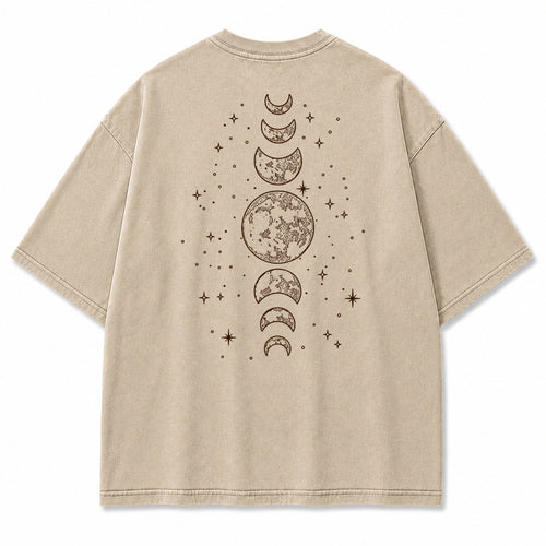 Moon Phase Alignment Celestial Graphic T-Shirt