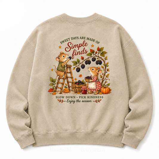 Simple Autumn Joys Washed Sweatshirts