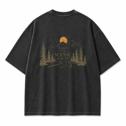 Take The Scenic Route Graphic T-Shirt