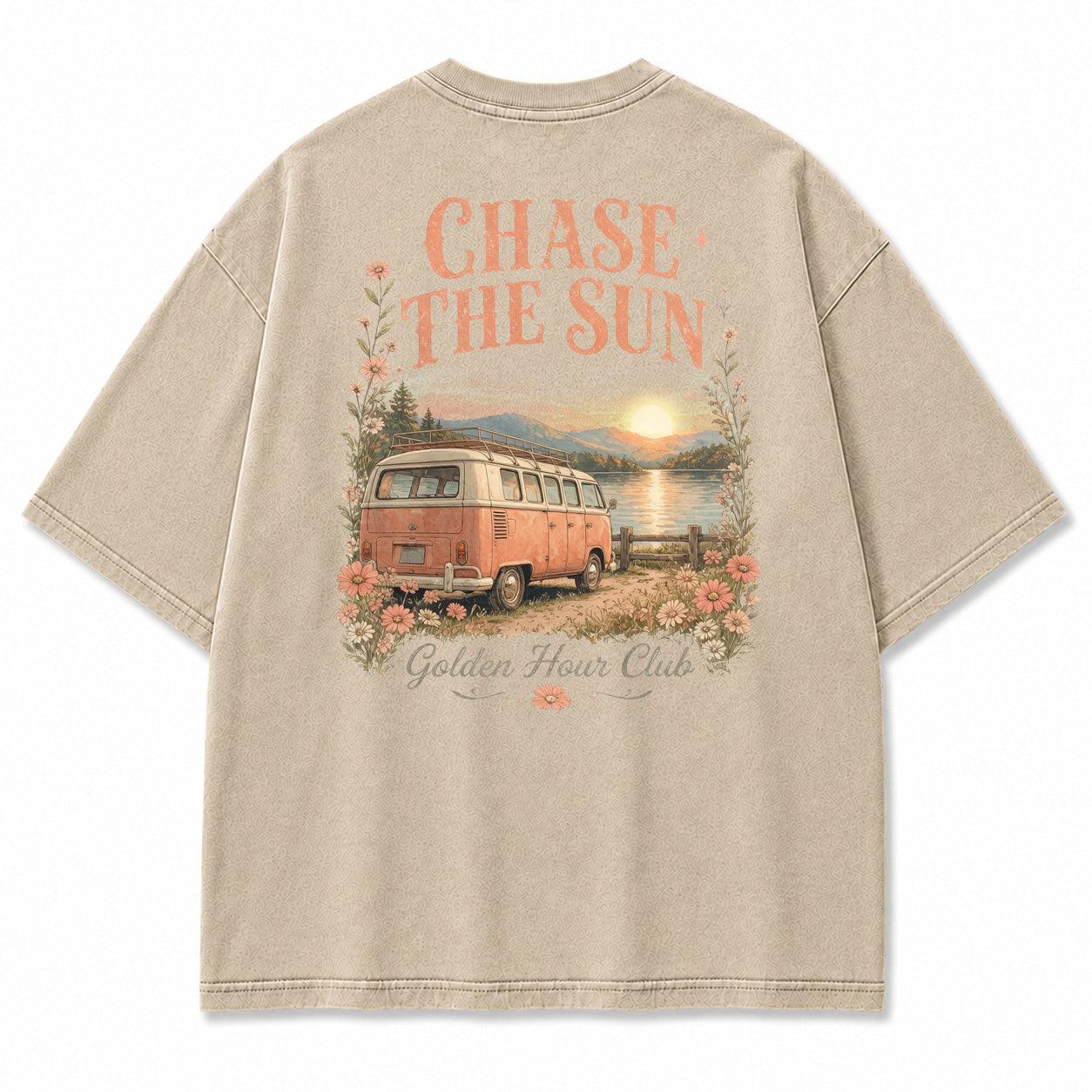 Golden Hour Lakeside Van Graphic T-Shirt