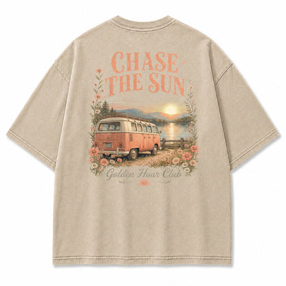 Golden Hour Lakeside Van Graphic T-Shirt