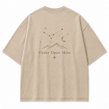 Under Open Skies Washed Back Print Tee