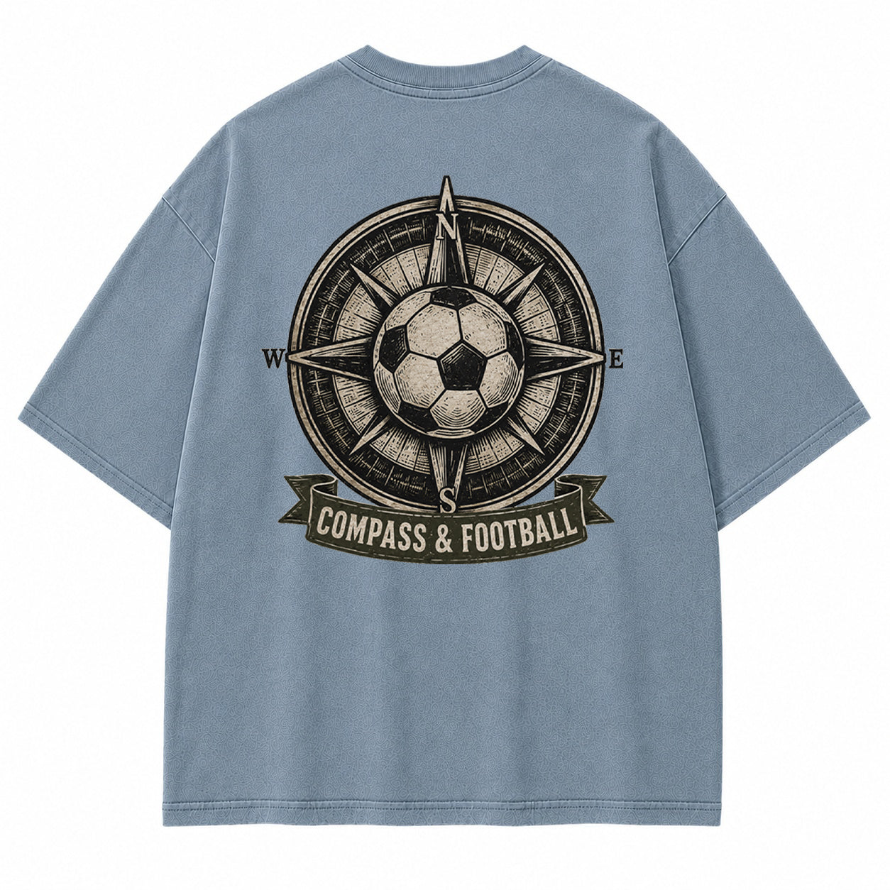 Compass & Football Vintage Graphic T-Shirt