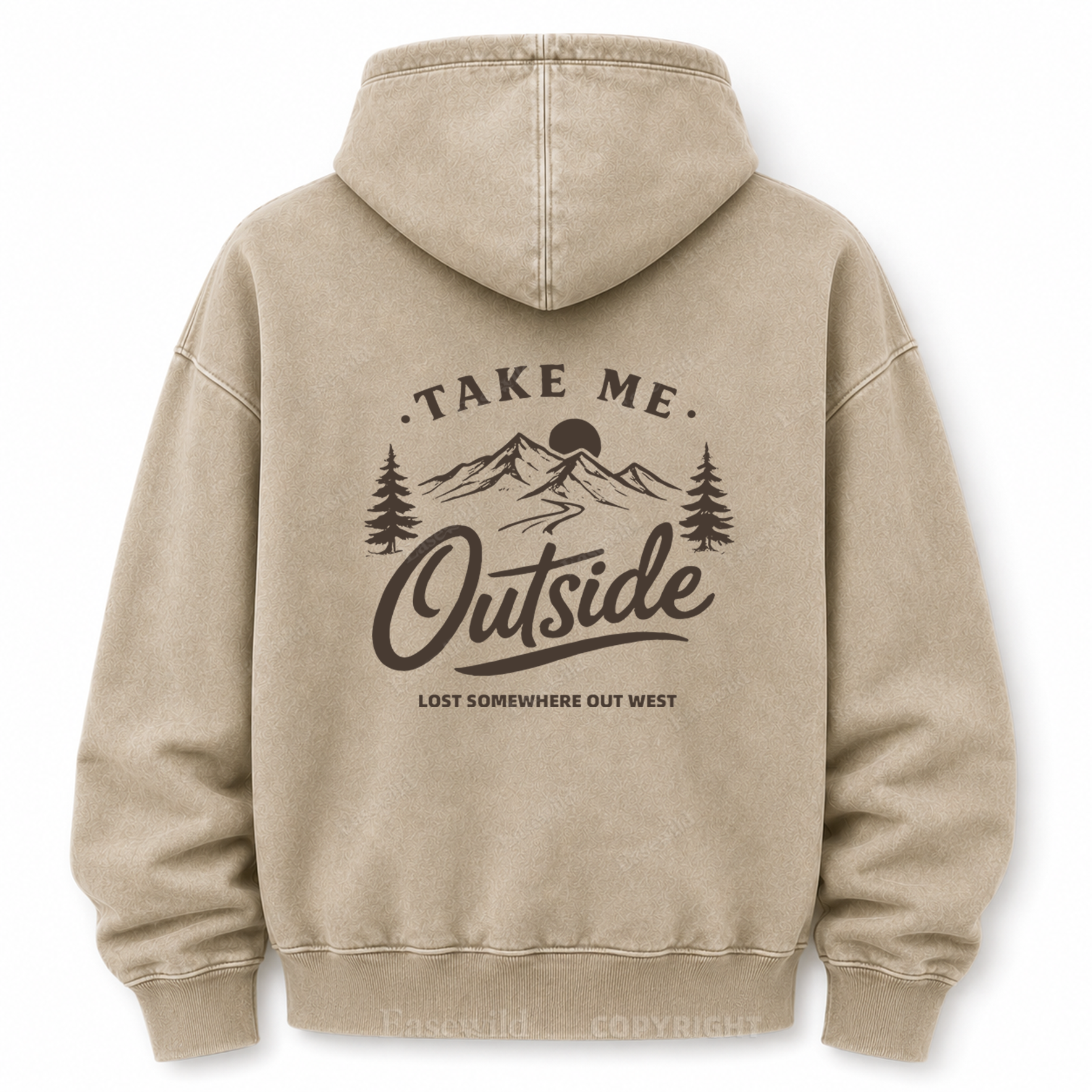 Take Me Outside Out West Washed Graphic Hoodie