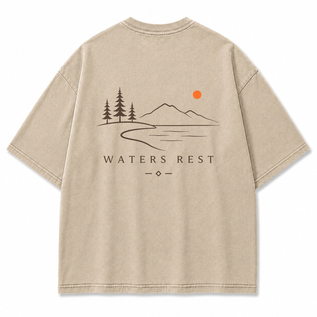 Waters Rest Mountain Lake Graphic T-Shirt