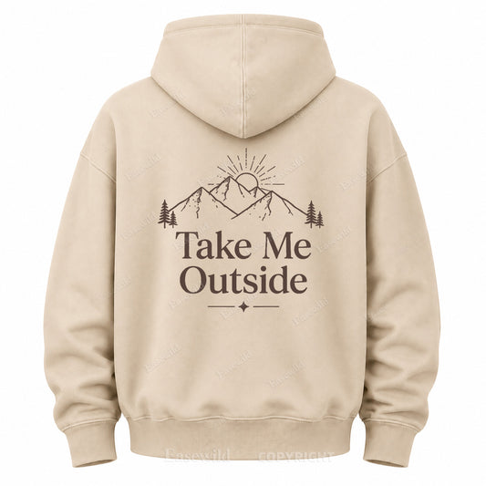 Take Me Outside Washed Graphic Hoodie