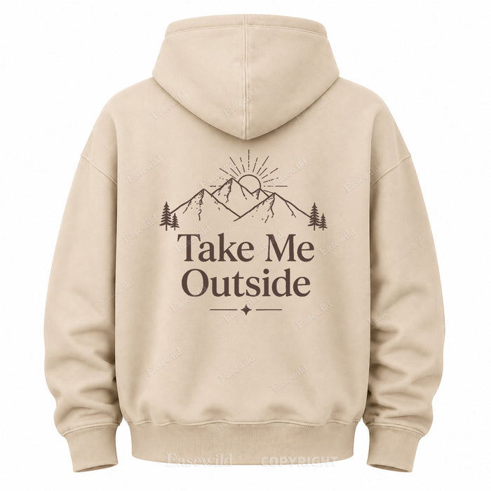 Take Me Outside Washed Graphic Hoodie