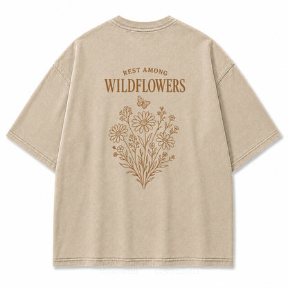 Rest Among Wildflowers Graphic Back Print Tee