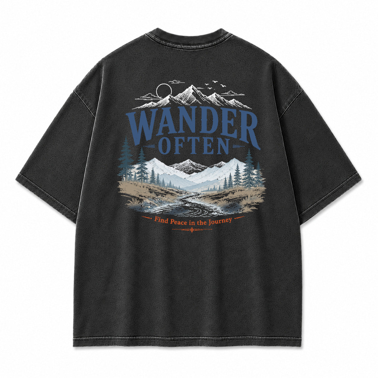 Wander Often Mountain River Graphic T-Shirt