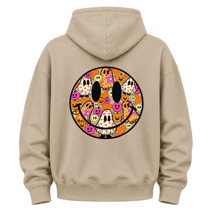 Halloween Smiley Ghost Graphic Hoodie