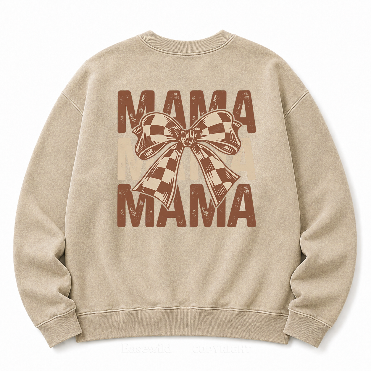 MAMA Bow Washed Graphic Sweatshirt