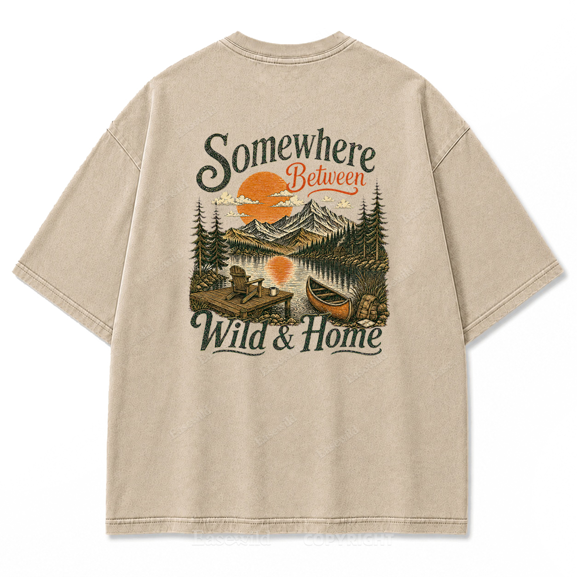 Somewhere Between Wild & Home Washed Print Tee