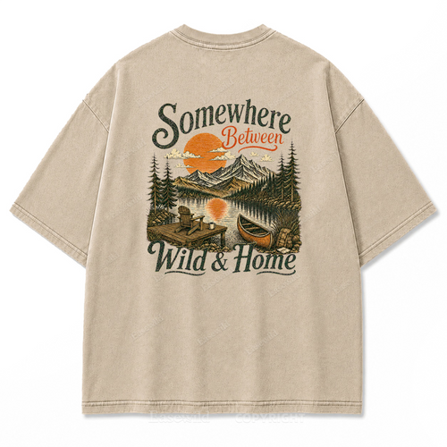 Somewhere Between Wild & Home Washed Print Tee