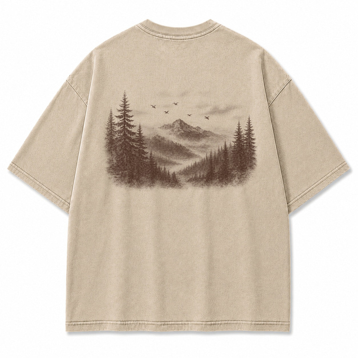 Through the Mist Pine Forest Graphic T-Shirt