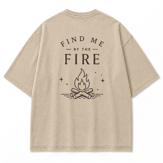 Find Me by the Fire Washed Print Tee